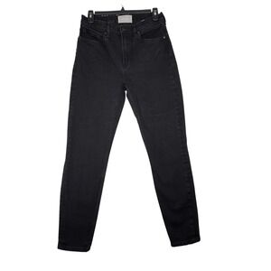 Everlane Women's 28R High Rise Skinny Jeans Black Stretch Denim Pants